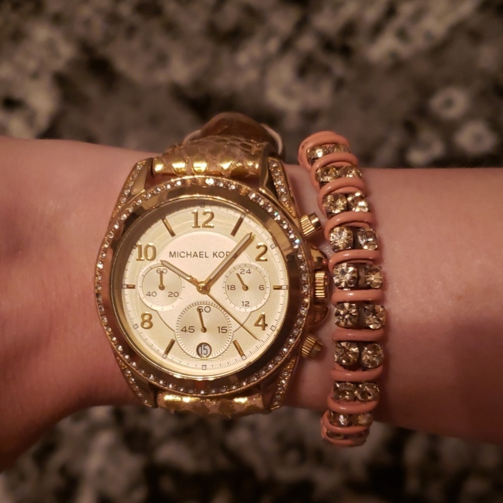 Michael Kors leather watch MK5283 used with bix